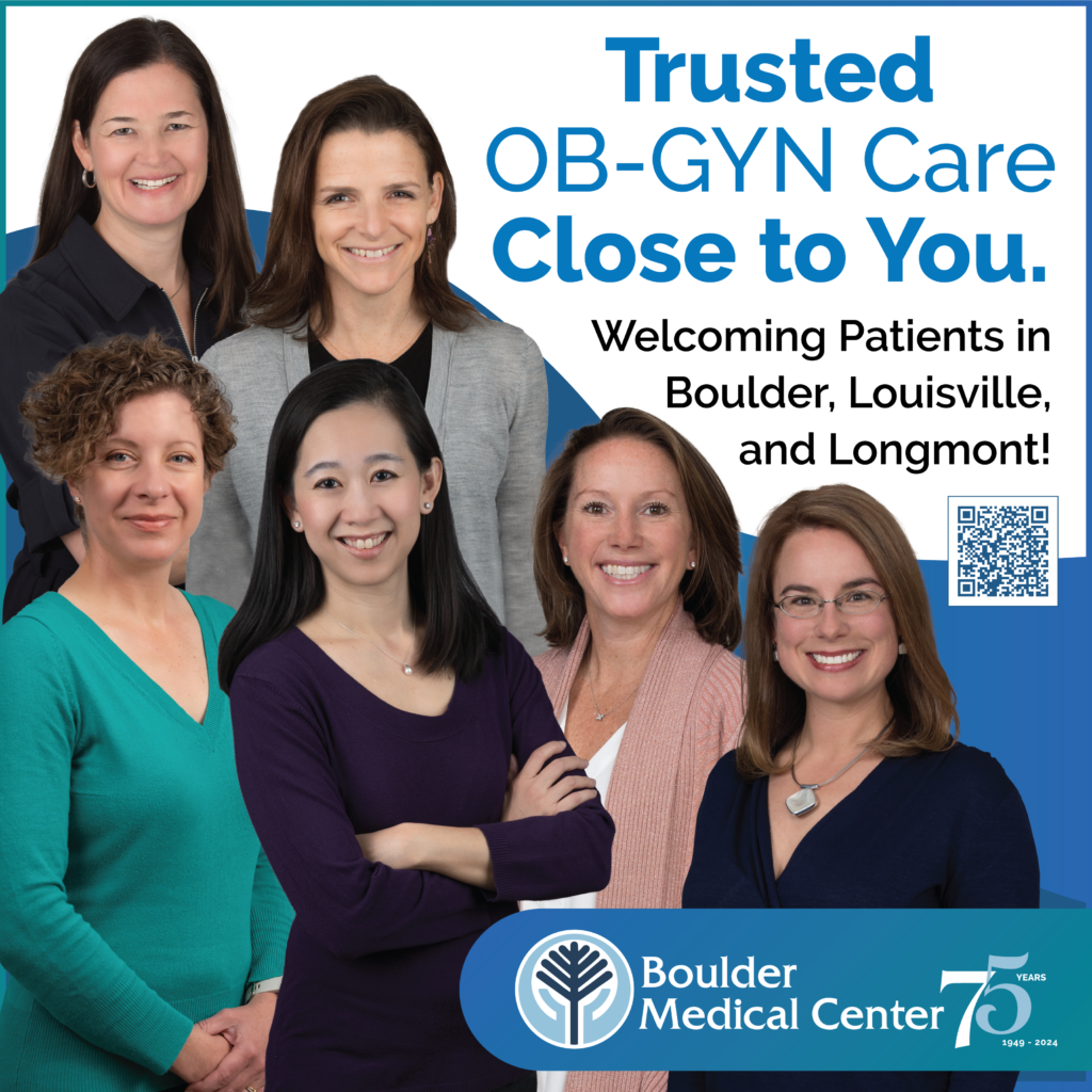 Boulder Medical Center’s OB-GYN providers in Boulder, Louisville, and Longmont